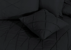 Sammy Cross Pleated Duvet Set - Black (267)