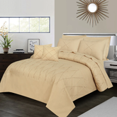 Sammy Cross Pleated Duvet Set - Beige (265)