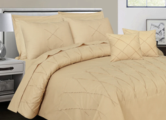Sammy Cross Pleated Duvet Set - Beige (265)