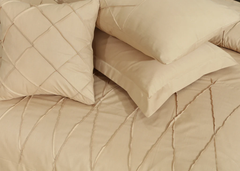 Sammy Cross Pleated Duvet Set - Beige (265)