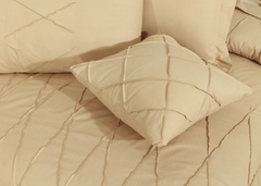 Sammy Cross Pleated Duvet Set - Beige (265)
