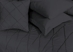 Sammy Cross Pleated Duvet Set - Dark Grey (266)