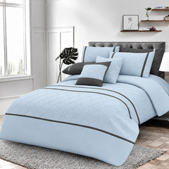 Pinch Pleated Duvet Set 8 Pieces
