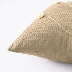 Pack of 2 Waffle Golden Veins Cushion - Beige