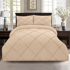 8 Pcs 3 Row Cross Pleated Duvet Set