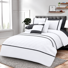 Pinch Pleated Duvet Set 8 Pieces