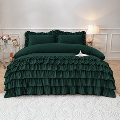 3 Pcs Ruffle Duvet Cover Set