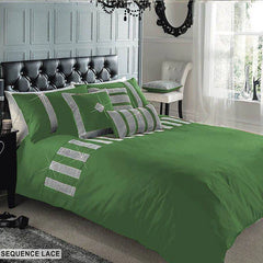 Sequence lace duvet set - Green (243)