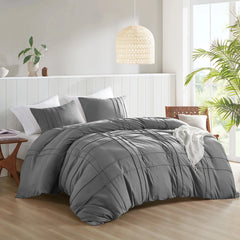 Luxury Double pleat Micro-Fiber Duvet Cover Set 6 Pcs (080)