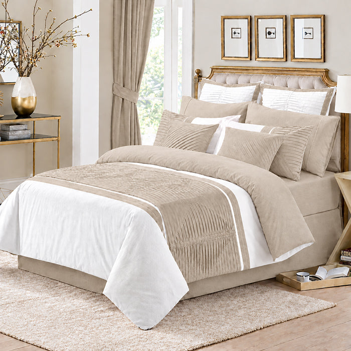 Luxury Horizontal Pleated Duvet Set