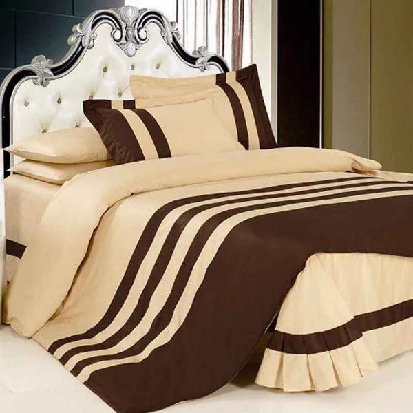 Cream & Brown Stripe Duvet Set (207)