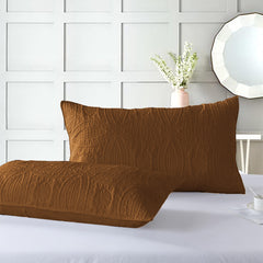 3 Pcs Ultrasonic Bedspread - Light Brown (010)