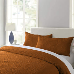 3 Pcs Ultrasonic Bedspread - Light Brown (010)