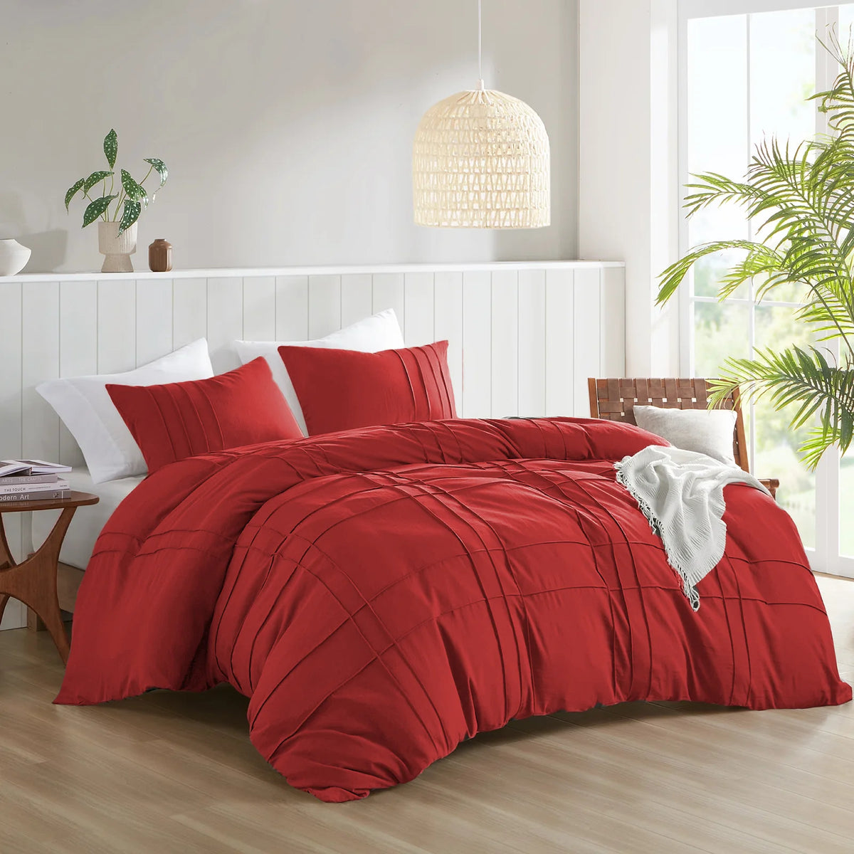 Luxury Double Pleat Duvet Cover Set 6 Pcs  (078)
