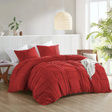 Luxury Double pleat Micro-Fiber Duvet Cover Set 6 Pcs  (078)