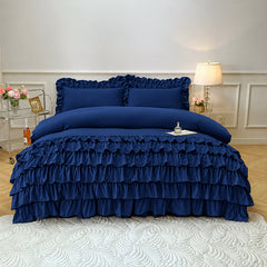 3 Pcs Ruffle Duvet Cover Set