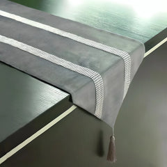 Velvet Table Runner Grey