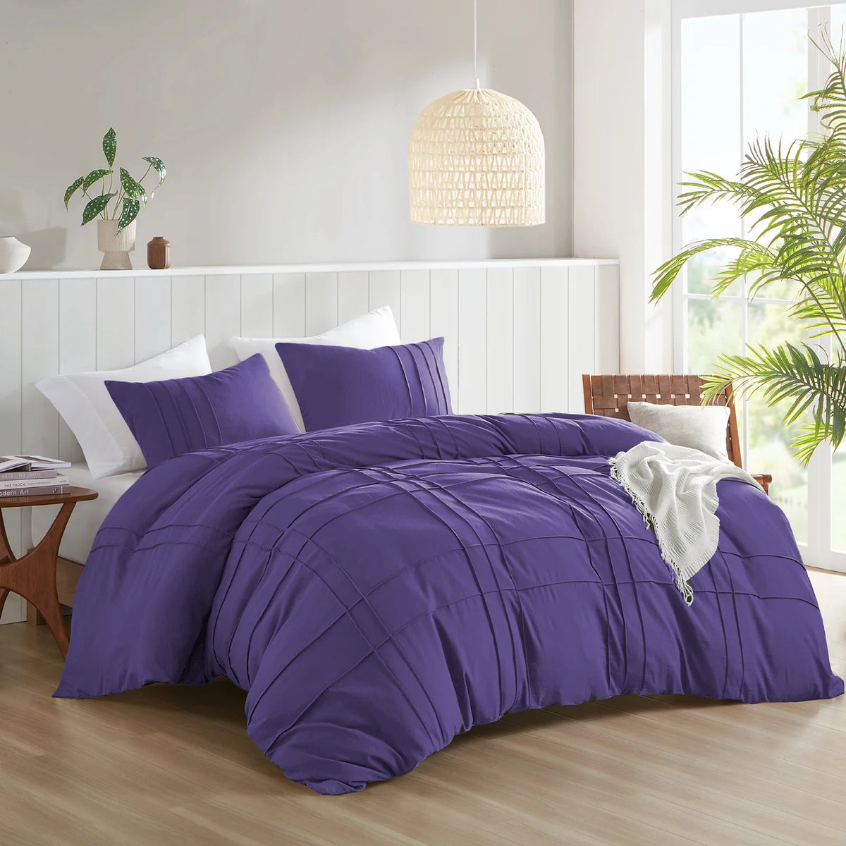 Luxury Double Pleat Duvet Cover Set 6 Pcs  (081)