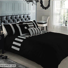 Sequence lace duvet set - Black (241)