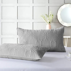 3 Pcs Ultrasonic Bedspread - Light Grey (006)