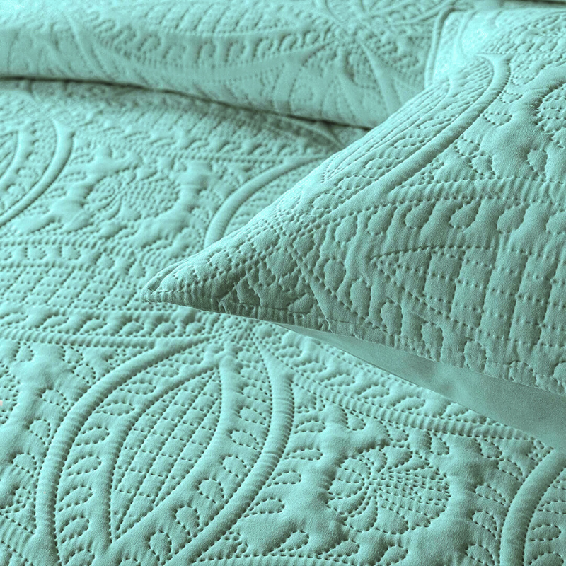 3 Pcs Ultrasonic Bedspread - Ferozi (016)