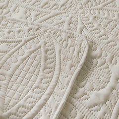 3 Pcs Ultrasonic Bedspread - Cream (013)