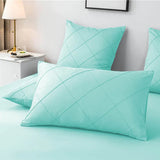 Cross Pleated Duvet Set - Ferozi (031)