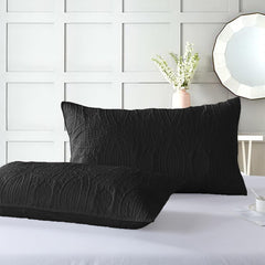 3 Pcs Ultrasonic Bedspread - Black (009)
