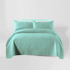 3 Pcs Ultrasonic Bedspread - Ferozi (016)