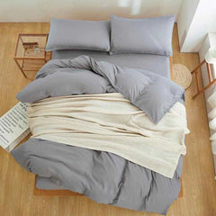 Pain Dyed Duvet Set King Size - Light Grey (158)