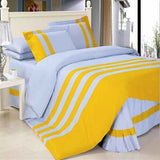 Sky Blue & Yellow Stripe Duvet Set (219)