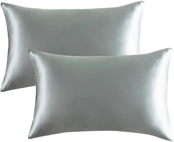 (Pack of 2) Shamoz Silk Pillow Case - Grey