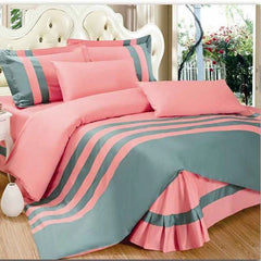 Pink & Grey Stripe Duvet Set (212)