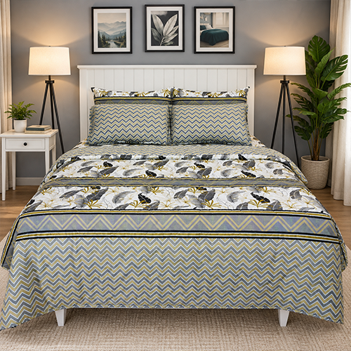 6 Pcs Quilted Comforter Set Design RG-C-60