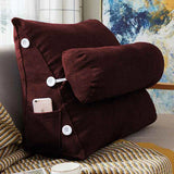 Triangular Back Rest Pillow/Cushion -  Maroon