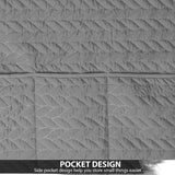 Quilted Punching Fridge Cover-Grey