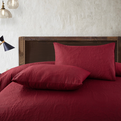 New Design 3 Pcs Ultrasonic Bedspread - Maroon