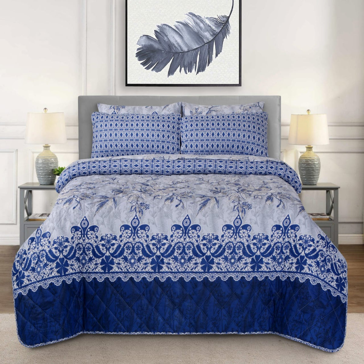 6 Pcs Quilted Comforter Set Design RG-C-23
