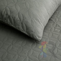 3 Pcs Ultrasonic Bedspread - Grey (002)