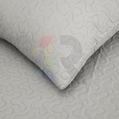 3 Pcs Ultrasonic Bedspread - Light Grey (003)