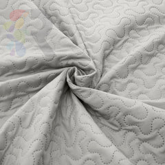 3 Pcs Ultrasonic Bedspread - Light Grey (003)