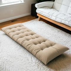 Velvet Sleeping Floor Mattress- Beige