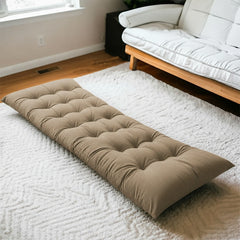 Velvet Sleeping Floor Mattress- Camel