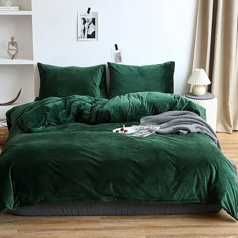 Reversible Duvet Set Velvet  - Caramel Brown (284)