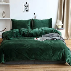 Reversible Duvet Set Velvet  - Caramel Brown (284)