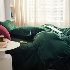 Reversible Duvet Set Velvet  - Caramel Brown (284)