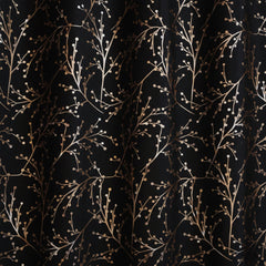 2 PCS PREMIUM QUALITY TEXTURE VELVET CURTAINS - Black