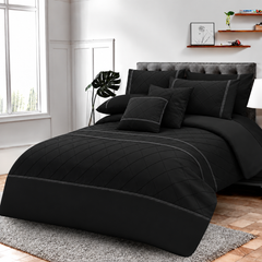 Pinch Pleated Duvet Set 8 Pieces