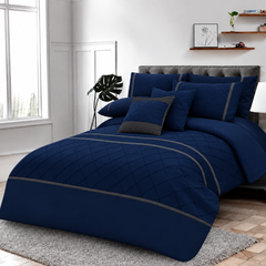 Pinch Pleated Duvet Set 8 Pieces