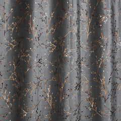 2 PCS PREMIUM QUALITY TEXTURE VELVET CURTAINS - GREY